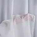 Firana szyta na taśmie 5 cm biała półprzezroczysta, z matowego woalu, o niestandardowej wysokości 340cm, wykończona obciążnikiem
