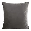 Poszewka na poduszkę 45x45 cm welwetowa z drobnym strukturalnym wzorem popielata MILO Eurofirany