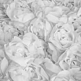 Zasłona biała z szyfonu zdobiona różami 3D 140x250 cm taśma - ROSES Eva Minge Eurofirany