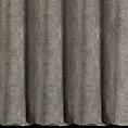 Zasłona szyta na taśmie 5 cm szara z tkaniny o szenilowej strukturze