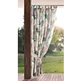 Zasłona beżowo, zielona z wodoodpornej tkaniny idealna do ogrodu i na taras cm 155x200 cm szelki/rzep GARDEN Eurofirany