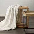 Koc  170x210 cm biały miękki w dotyku z wytłaczanym wzorem 3D CINDY 6 DESIGN 91 Eurofirany