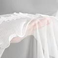 Firana biała zdobiona aplikacją w formie falbany z gipiurą 140x260 cm przelotka SOFI Eurofirany