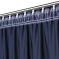 Zasłona granatowa z tkaniny welurowej 420x260 cm taśma - Dora Eurofirany