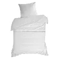 Pościel 140x200 cm z makosatyny bawełnianej kolor biały Eva Minge Eurofirany