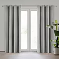 Zasłona szara zaciemniająca gładka półmatowa 135x250 cm przelotka LOGAN Eurofirany