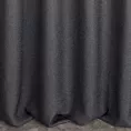 Zasłona szyta na taśmie fala grafitowa z tkaniny o naturalnym splocie w stylu eko