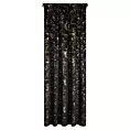 Zasłona czarna zdobiona lśniącym marmurkiem z welwetowej tkaniny 140x270 taśma DORI Eurofirany