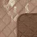 Narzuta welwetowa jasnobrązowo, złota 220x240 cm z welwetu zdobiona wzorem marmuru LUIZ 6 DESIGN 91 Eurofirany