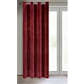 Zasłona ciemnobordowa z ekskluzywnego matowego welwetu 140x250 cm przelotka RIA Diva Line Eurofirany