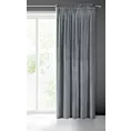 Zasłona grafitowa z połyskiem, welwetowa 140x270 cm na taśma SAMANTA Eurofirany