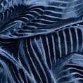 Zasłona granatowa z błyszczącego strukturalnego welwetu 140x250 cm przelotka LUSSI Eurofirany