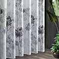 Tkanina firanowa matowy batyst, z malarskim kwiatowym nadrukiem, półtransparentny,Eurofirany