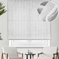 Roleta rzymska biała z matowej, delikatnej tkaniny