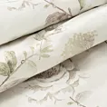 Pościel 220x200 cm z satyny bawełnianej kolor kremowy, brązowy z wzorem kwiatowym ELLA 19 w kwiaty Eurofirany