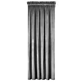 Zasłona stalowa z matowego welwetu 140x270 cm taśma MELANIE Eurofirany
