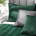 Poszewka na poduszkę 50x70 cm welwetowa pikowana w jodełkę metodą hot press ciemnozielona SOFIA EUROFIRANY PREMIUM