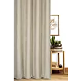 Zasłona szyta na taśmie 5 cm jasnobeżowa z miękkiej w dotyku tkaniny szenilowej