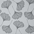 Tkanina zasłonowa z nadrukiem w liście miłorzębu, miękka w dotyku Eurofirany