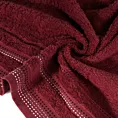Ręcznik kąpielowy 50x90 cm bawełniany kolor bordowy z ozdobnym stębnowaniem 500 g/m2 POLA Eurofirany