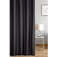 Zasłona szyta na flexach czarna z miękkiej tkaniny o naturalnym splocie w stylu ekologicznym