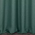 Zasłona szyta na taśmie fala ciemnozielona z tkaniny o naturalnym splocie w stylu eko