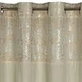 Zasłona kremowo, złota z dekoracyjnym pasem z welwetu 140x250 cm przelotka LIZA Eurofirany