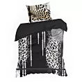 Pościel 140x200 cm z makosatyny bawełnianej kolor czarny, jasnobrązowy z motywem zwierzęcym EVA 22 Eva Minge Eurofirany