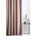 Zasłona szyta na flexach LUXOR pudrowo różowa z eleganckiej lśniącej tkaniny o drobnym splocie