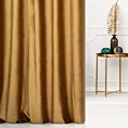 Zasłona szyta na taśmie fala brązowa z miękkiej półmatowej tkaniny welwetowej