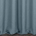 Zasłona szyta na taśmie fala niebieska z tkaniny o naturalnym splocie w stylu eko