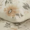 Pościel 220x200 cm bawełniana kolor jasnokremowy, beżowy w kwiaty SONIA 31 Eurofirany