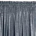 Zasłona granatowo, srebrna z miedzianym nadrukiem z tkaniny welwetowej 140x270 cm taśma AMBI Eurofirany
