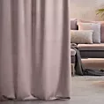 Zasłona szyta na taśmie fala ENYA pudrowo różowa z miękkiej półmatowej tkaniny welwetowej