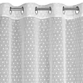 Zasłona biała w groszki z etaminy 140x250 cm przelotka HANIA Eurofirany
