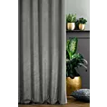 Zasłona szyta na taśmie fala popielata z welwetowej tkaniny w drobny melanż