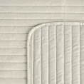 Narzuta szenilowa kremowa 170x210 cm pikowana metoda hot press w pasy - GLORI - Eurofirany
