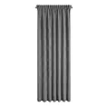 Zasłona grafitowa z tkaniny welurowej 420x260 cm taśma - Dora Eurofirany