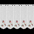 Tkanina firanowa zazdrostka z haftem świątecznym z motywem ostrokrzewu Eurofirany