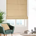 Roleta rzymska złoto jasnobeżowa z miękkiej półmatowej tkaniny welwetowej