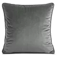 Poszewka na poduszkę 45x45 cm stalowa z szenilowej garbowanej tkaniny i wypustką na brzegach KLARA 03 Eurofirany