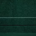 Ręcznik kąpielowy 50x90 cm bawełniany kolor ciemnozielony z kontrastującymi paseczkami 500 g/m2 SUZI Eurofirany