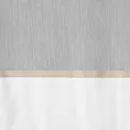 Tkanina firanowa z efektem deszczyku wykończona gładkim ozdobnym pasem Eurofirany