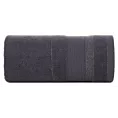 Ręcznik do rąk 30x50 cm bawełniany kolor grafitowy w pasy przetykany błyszczącą nicią 500 g/m2 APRIL Eurofirany