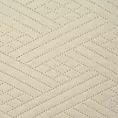 Narzuta kremowa 200x220 cm z geometrycznym wzorem wykonana techniką hot press BONI DESIGN 91 Eurofirany