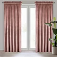 Zasłona ciemnoróżowa z tkaniny welwetowej 135x300 cm taśma ROSA Design 91 Eurofirany