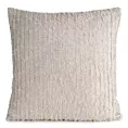 Poszewka na poduszkę 45x45 cm z szyfonowej tkaniny zdobiona moherową nicią beżowa SELMA EVA MINGE Eurofirany