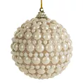 Dekoracyjna bombka choinkowa zdobiona perełkami Eurofirany