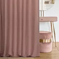 Zasłona szyta na flexach pudrowo różowa o naturalnym, gęstym splocie w stylu eko