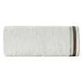Ręcznik kąpielowy 70X140 cm bawełniany kolor kremowy z bordiurą w pasy 550 g/m2 NIKO Eurofirany
